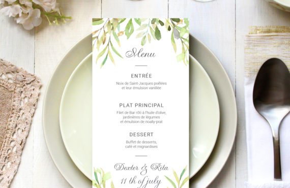 Comment personnaliser un menu de mariage ?